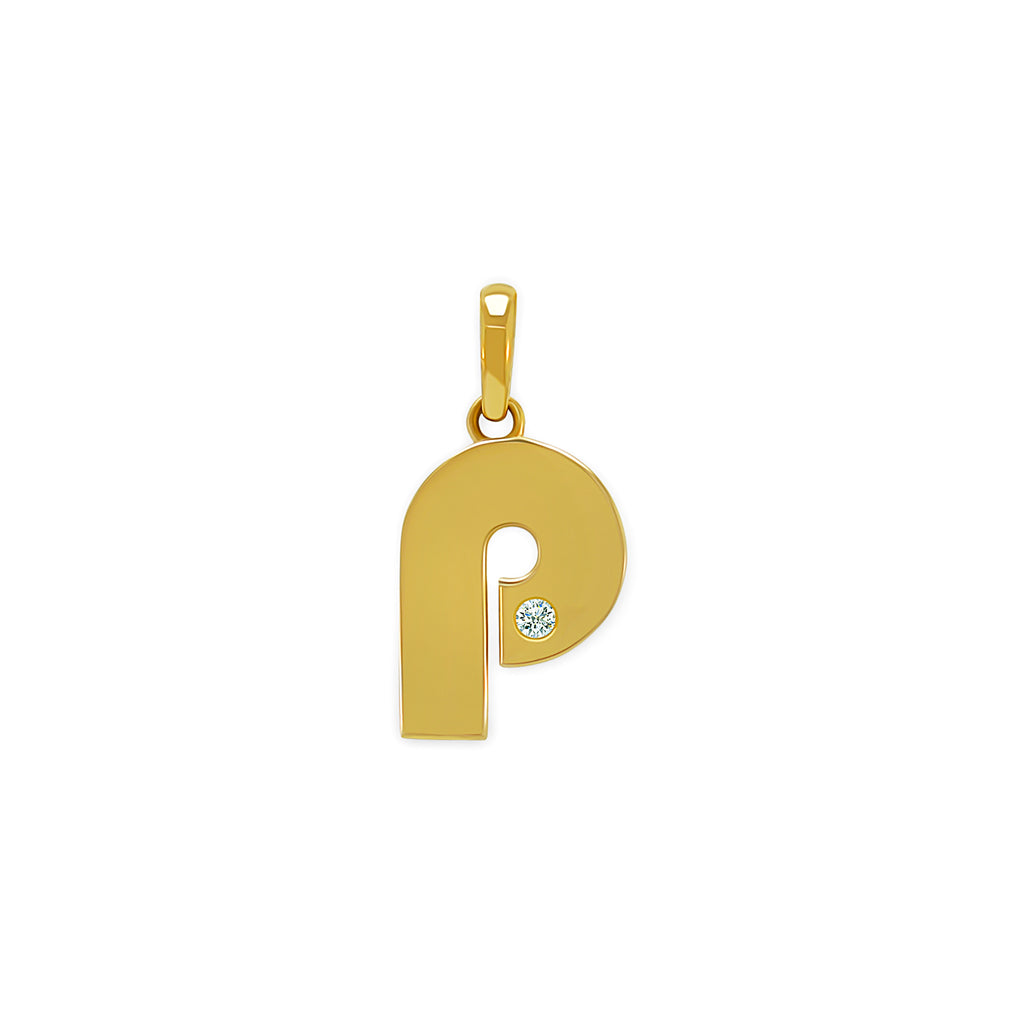 14K Gold “P” Initial Pendant