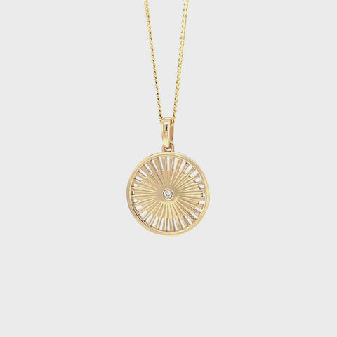 14K Gold Sheen Evil Eye Pendant Necklace