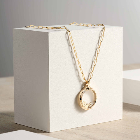 gold locket pendant necklace for her