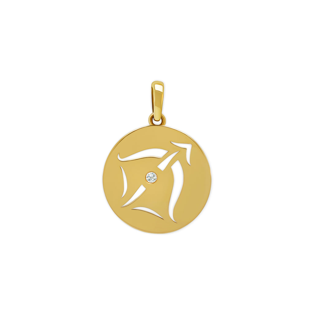 Gold Sagittarius Necklace | Classy Women Collection