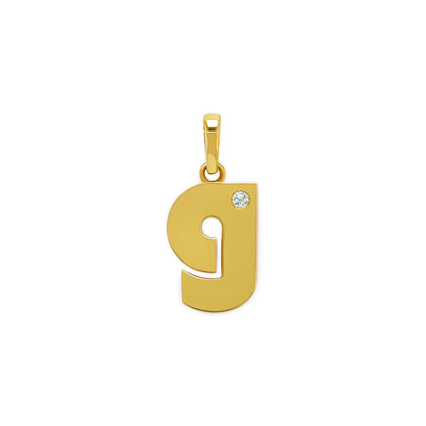 14K Gold “G” Initial Pendant