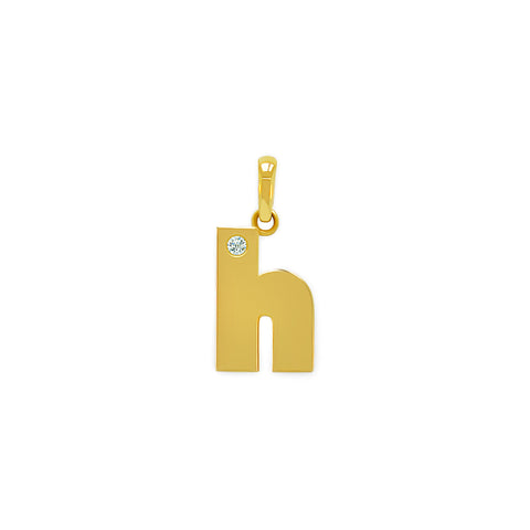 14K Gold “H” Initial Pendant