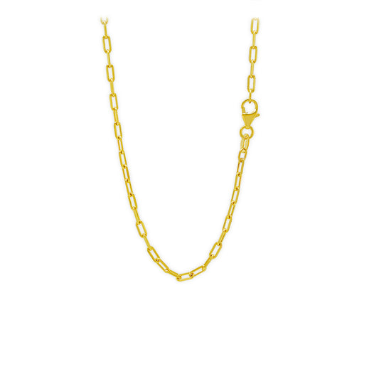 14 karat gold paperclip style chain necklace