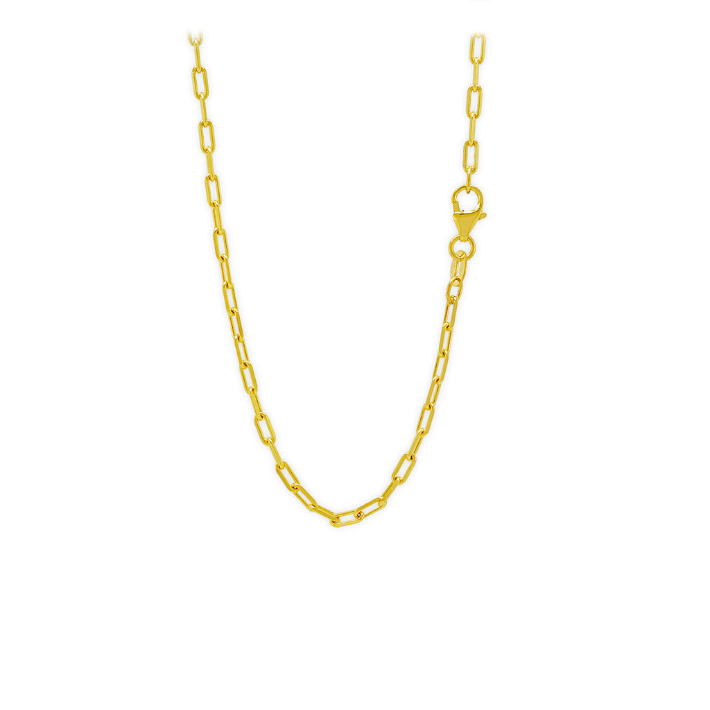 14 karat gold paperclip style chain necklace